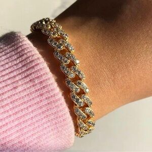 Gold 7 inch Cuban bracelet